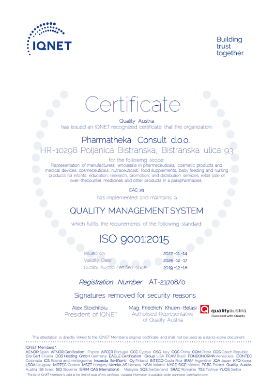 QUALITY AUSTRIA CERTIFIKAT